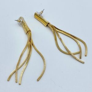 V by Laura Vann Gold Plated Drop Pierced Earrings